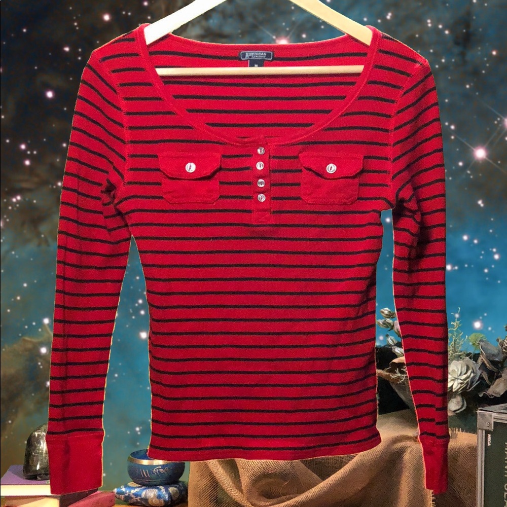 American Living Long Sleeve Shirt Size Med